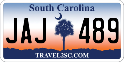 SC license plate JAJ489