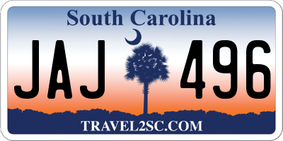 SC license plate JAJ496