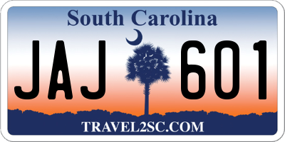 SC license plate JAJ601