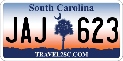 SC license plate JAJ623