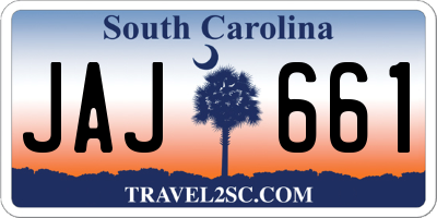 SC license plate JAJ661