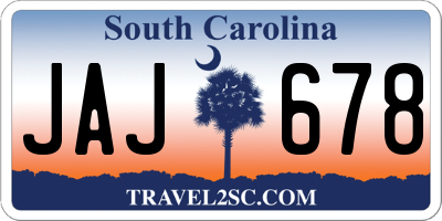 SC license plate JAJ678