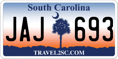 SC license plate JAJ693