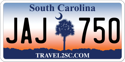 SC license plate JAJ750