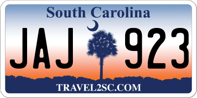 SC license plate JAJ923