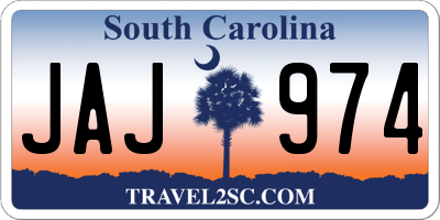 SC license plate JAJ974