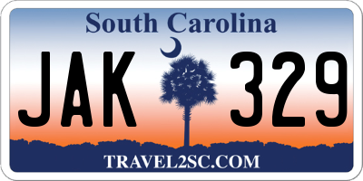 SC license plate JAK329