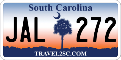 SC license plate JAL272