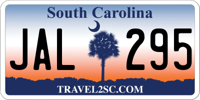 SC license plate JAL295