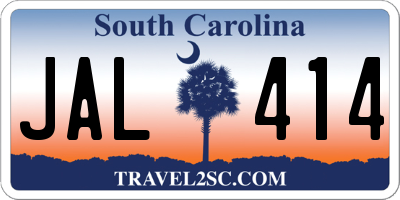 SC license plate JAL414