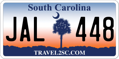 SC license plate JAL448