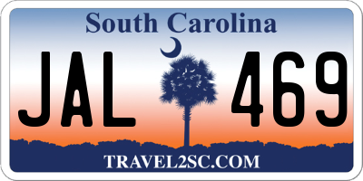 SC license plate JAL469
