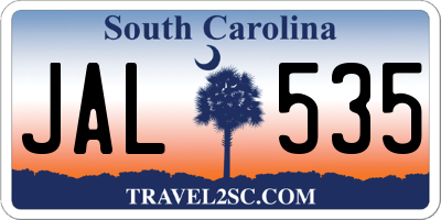 SC license plate JAL535