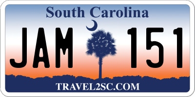 SC license plate JAM151