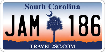 SC license plate JAM186