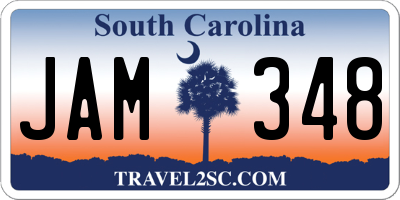 SC license plate JAM348