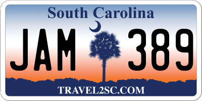 SC license plate JAM389