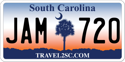 SC license plate JAM720
