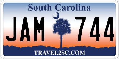 SC license plate JAM744