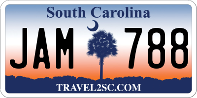 SC license plate JAM788