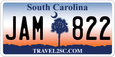 SC license plate JAM822