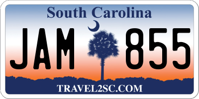 SC license plate JAM855
