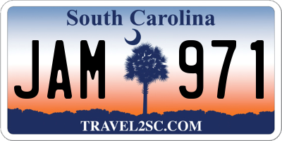 SC license plate JAM971