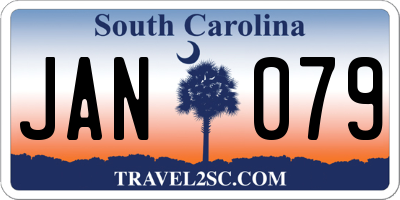 SC license plate JAN079