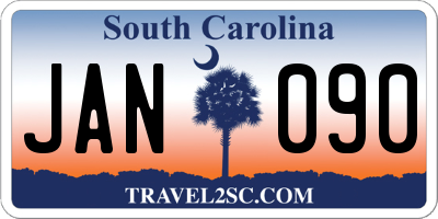 SC license plate JAN090