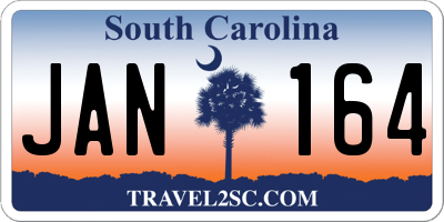 SC license plate JAN164