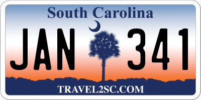 SC license plate JAN341