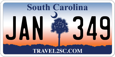 SC license plate JAN349