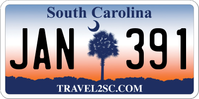 SC license plate JAN391