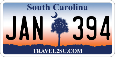 SC license plate JAN394