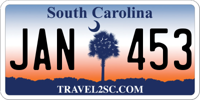 SC license plate JAN453