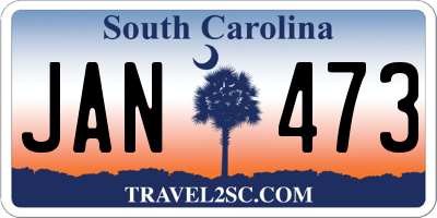 SC license plate JAN473