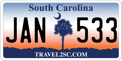 SC license plate JAN533