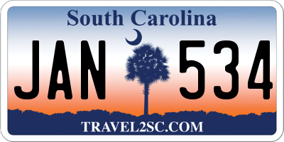SC license plate JAN534