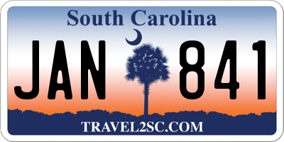 SC license plate JAN841