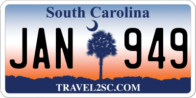 SC license plate JAN949