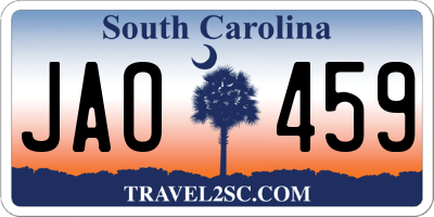 SC license plate JAO459