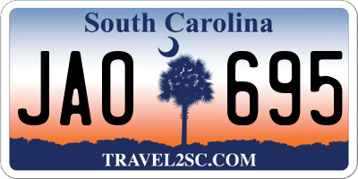 SC license plate JAO695