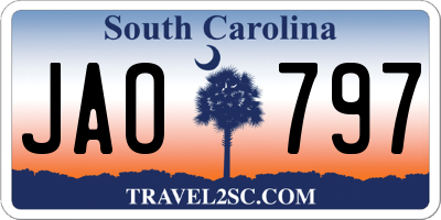 SC license plate JAO797