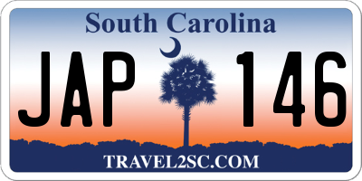 SC license plate JAP146