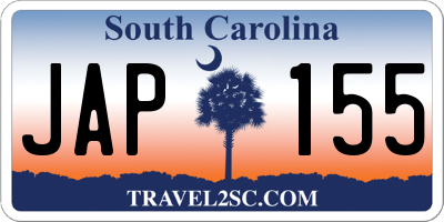 SC license plate JAP155