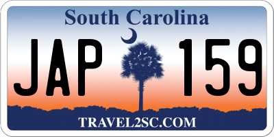 SC license plate JAP159