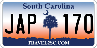 SC license plate JAP170