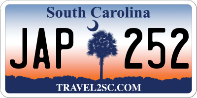 SC license plate JAP252