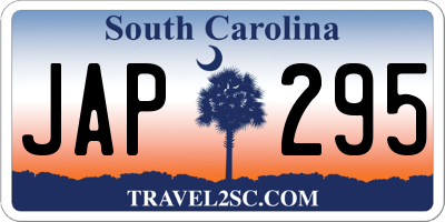 SC license plate JAP295