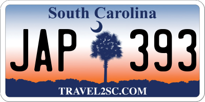 SC license plate JAP393